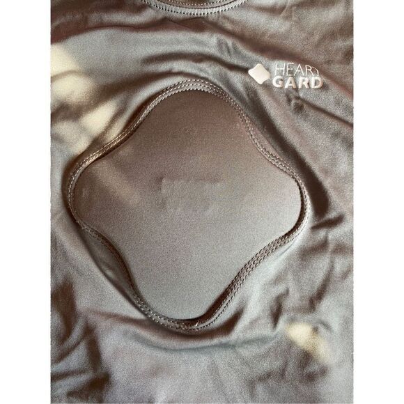 Heart guard boys, athletic grey, protective gear compression shirt YXS - Picture 5 of 6